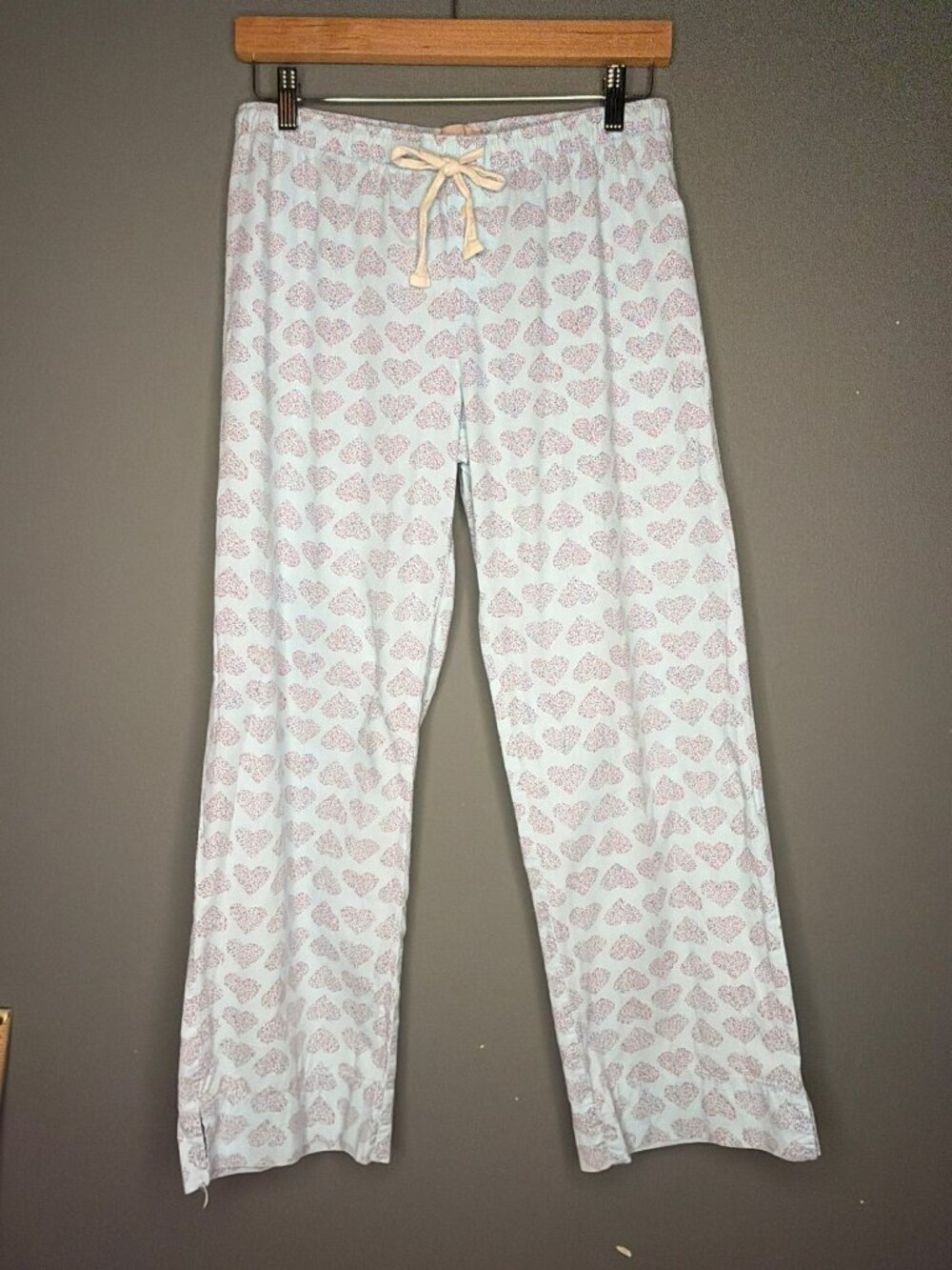 GAP Love Field of Hearts 100% Cotton Drawstring Straight Leg Pajama Pants